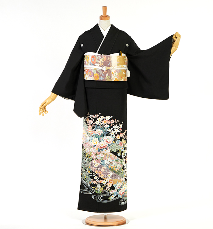 帯・逸品】本加賀友禅 黒留袖 No.CA-2601-Lサイズの通販｜きもの365