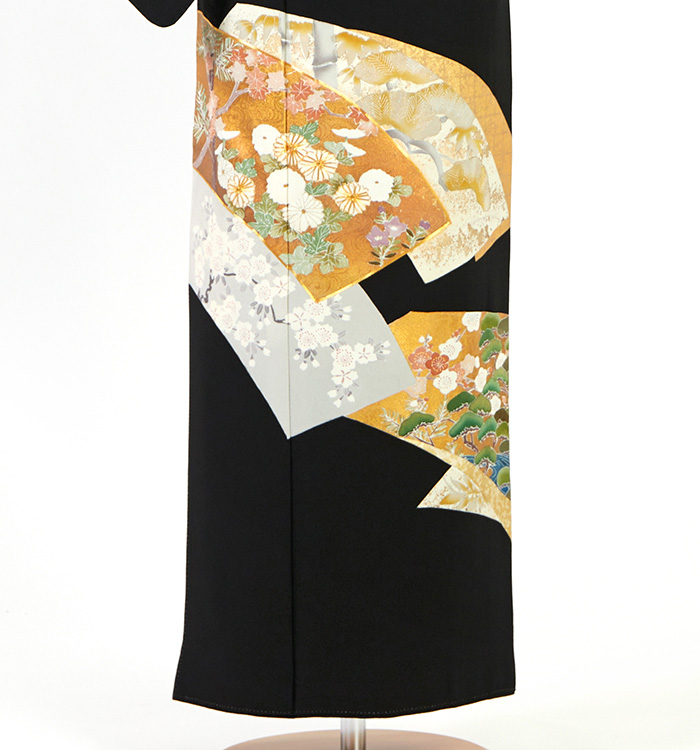 帯・逸品】金彩京友禅 黒留袖 No.CA-2603-ワイド-LOサイズのレンタル