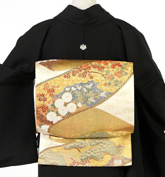 帯・逸品】金彩京友禅 黒留袖 No.CA-2603-ワイド-LOサイズの