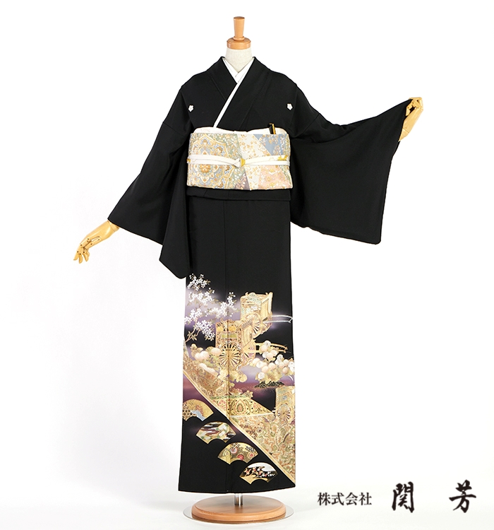 関芳 黒留袖 No.CA-2608-Lサイズ