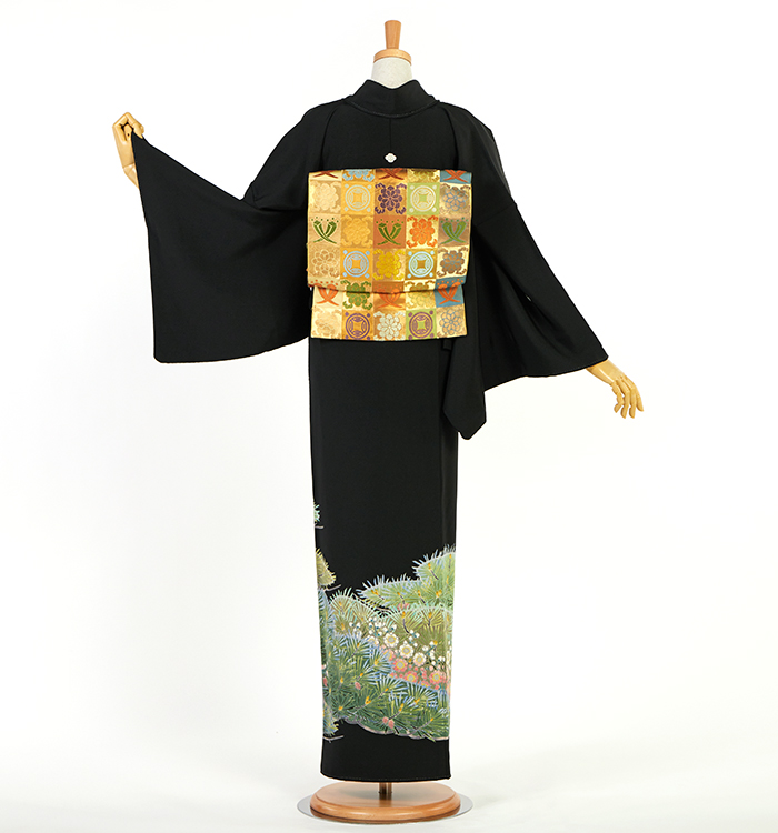 やっちゃん　本加賀友禅 作家物 黒留袖 袋帯 セット 鴛鴦 黒留袖セット 帯・逸品】本加賀友禅 黒留袖 No.CA-2648-Lサイズのレンタル｜きもの365