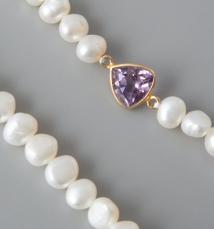 ワンタッチ淡水ネックレス アメジスト No.5WI-0012-00の通販｜きもの365