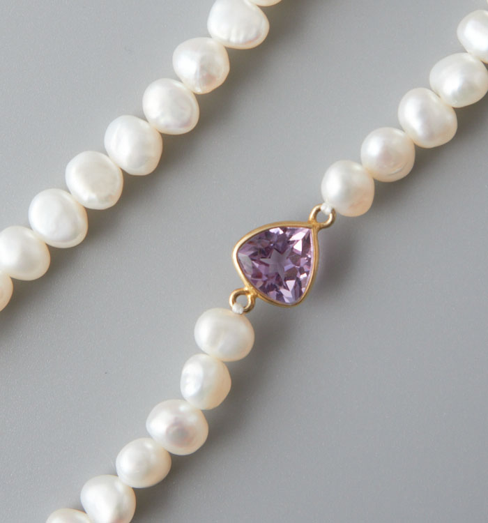 ワンタッチ淡水ネックレス アメジスト No.5WI-0012-00の通販｜きもの365