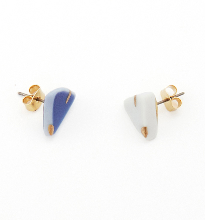 染付けの三角ピアス No.5XJ-0078-00の通販｜きもの365