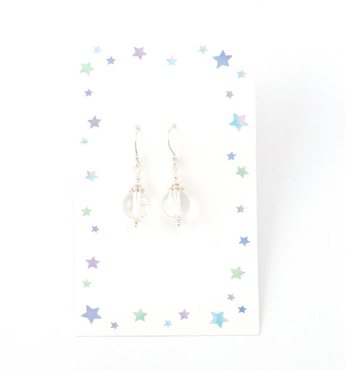 アイリスクォーツのピアス（レインボー水晶） No.5XE-0026-00の通販