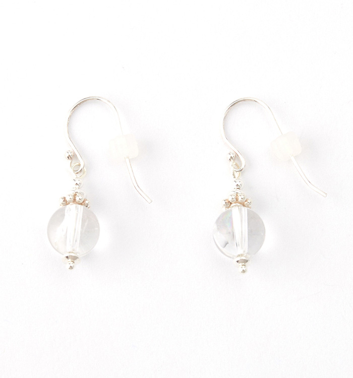 harue開運絵画　❀水晶ピアス❀ アイリスクォーツのピアス（レインボー水晶） No.5XE-0026-00の通販