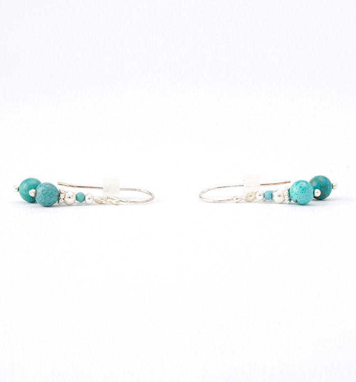 ターコイズのピアス No.5XE-0006-00の通販｜きもの365