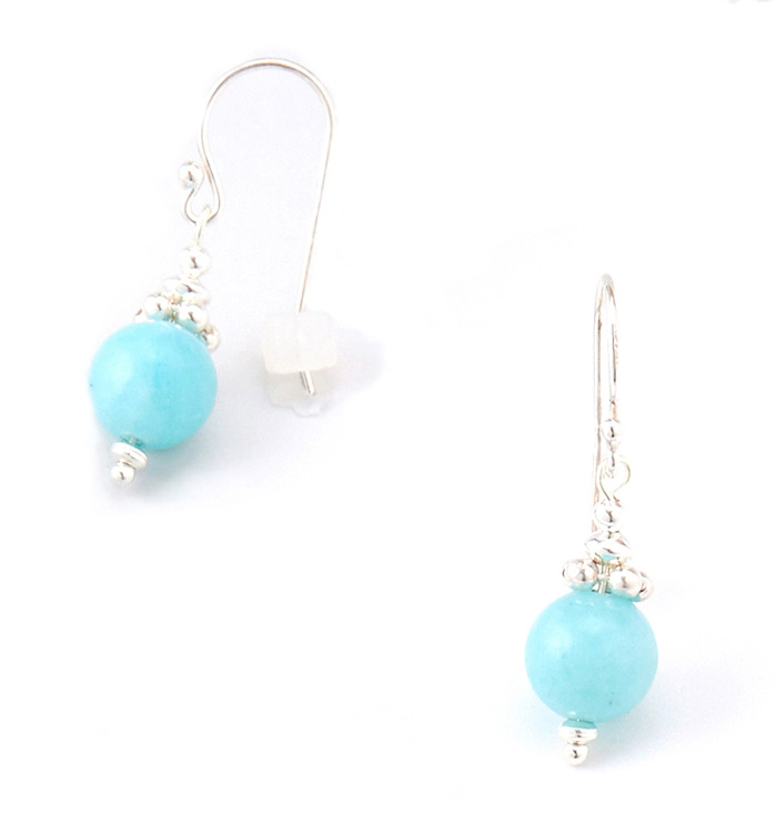 【❄︎ミント❄︎】アマゾナイトのデザインピアス アマゾナイトのピアス No.5XE-0028-00の通販｜きもの365