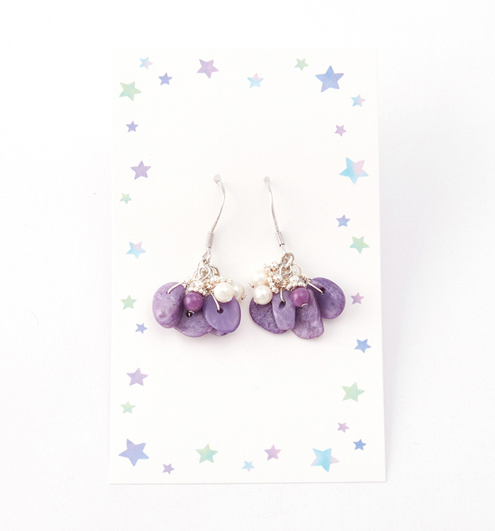 チャロアイトのパープルピアス No.5XE-0030-00の通販｜きもの365