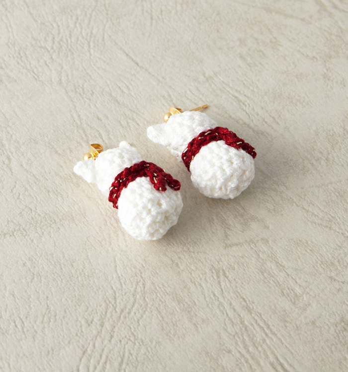 マフラーを巻いた猫ちゃん ポストピアス No.5XI-0005-01の通販｜きもの