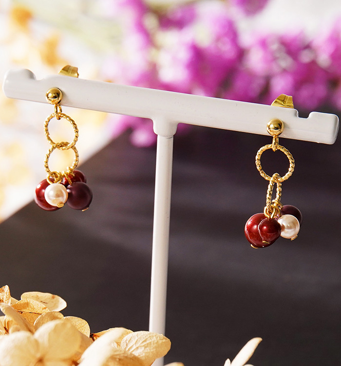 オーナメント風 アクセサリー ポストピアス No.5XJ-0033-01の通販