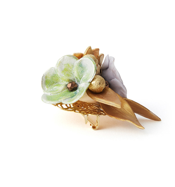 3色クリスマスローズのブローチ No.5XU-0011-00の通販｜きもの365