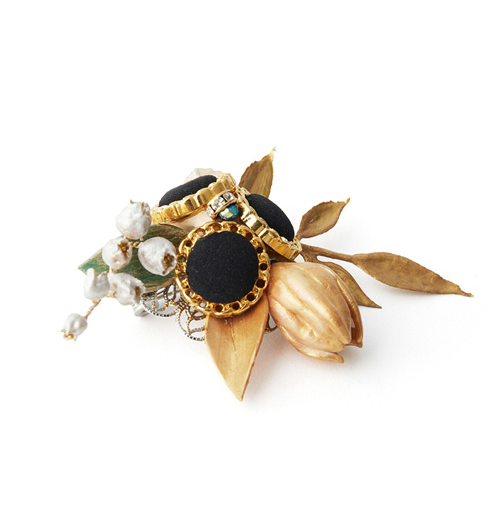 すずらんとチューリップのアンティークブローチ No.5XU-0006-00の通販