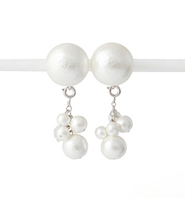 コットンパール 2way イヤーアクセ ホワイト No.5XF-0013-03