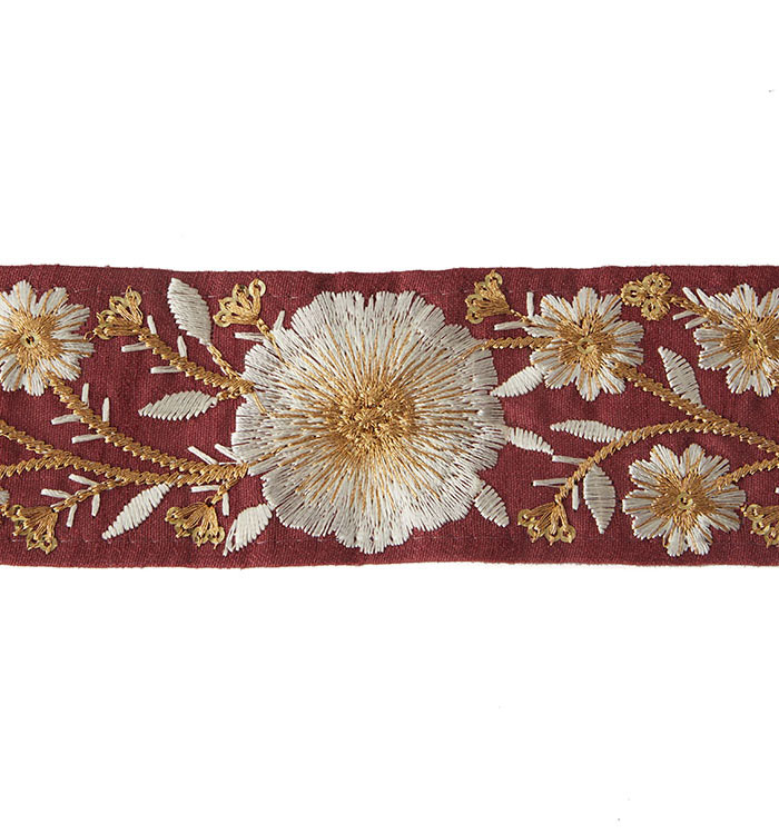 インド刺繍リボン セット 50cmカット×3本 (4) No.5ZK-0199-00の