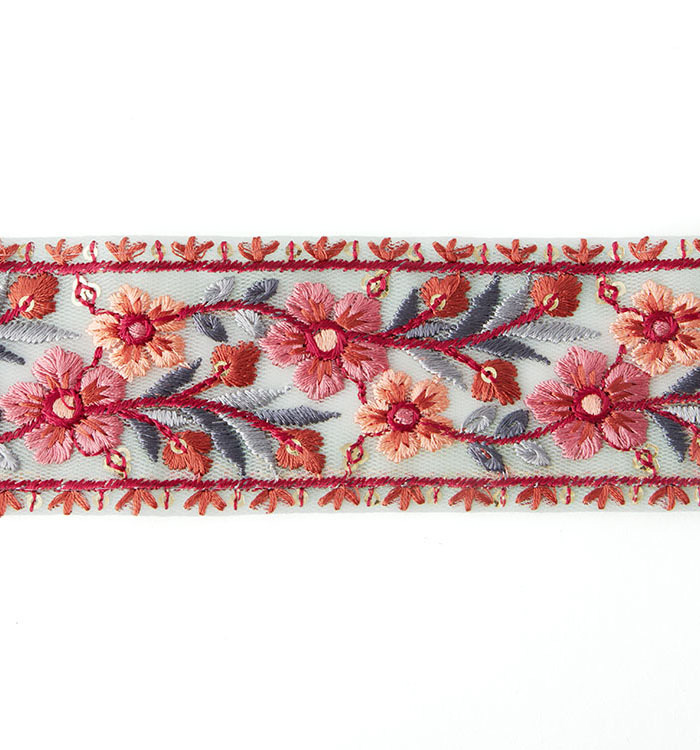 インド刺繍リボン セット 50cmカット×3本 (4) No.5ZK-0199-00の