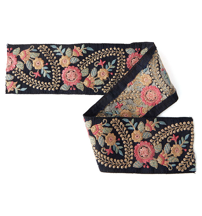 ⑅Hk⑅ インド刺繍リボン 入園入学5点セット ⑅インド刺繍リボン⑅入園入学3点セット ❁お花と双葉柄