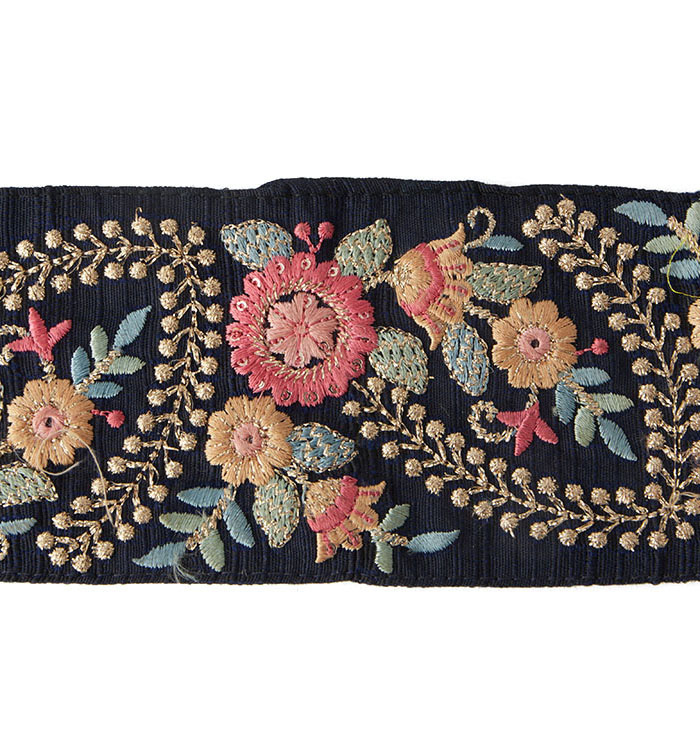 インド刺繍リボン セット 50cmカット×3本 (5) No.5ZK-0200-00の
