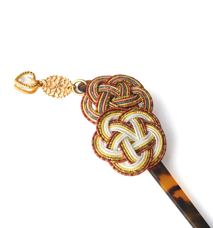 ❤️ 簪 かんざし きつね 梅結び 水引 祭り 和装 ハンドメイド 梅結び