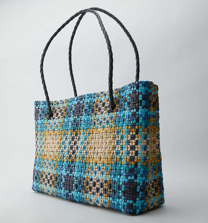 紙バンド・モザイク風かごバッグ No.5WW-0005-00の通販｜きもの365