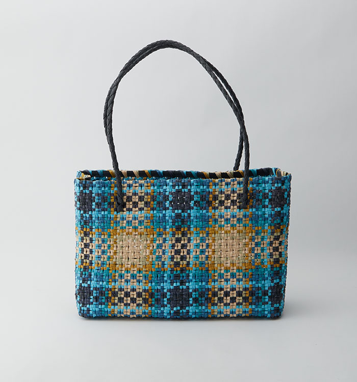 紙バンド・モザイク風かごバッグ No.5WW-0005-00の通販｜きもの365