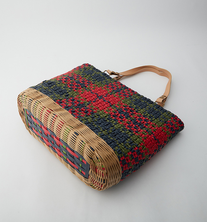 紙バンド・チェック柄バッグ No.5WV-0001-00の通販｜きもの365