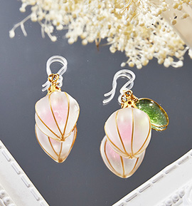 ブルーフローライトのピアス No.5XE-0042-00の通販｜きもの365