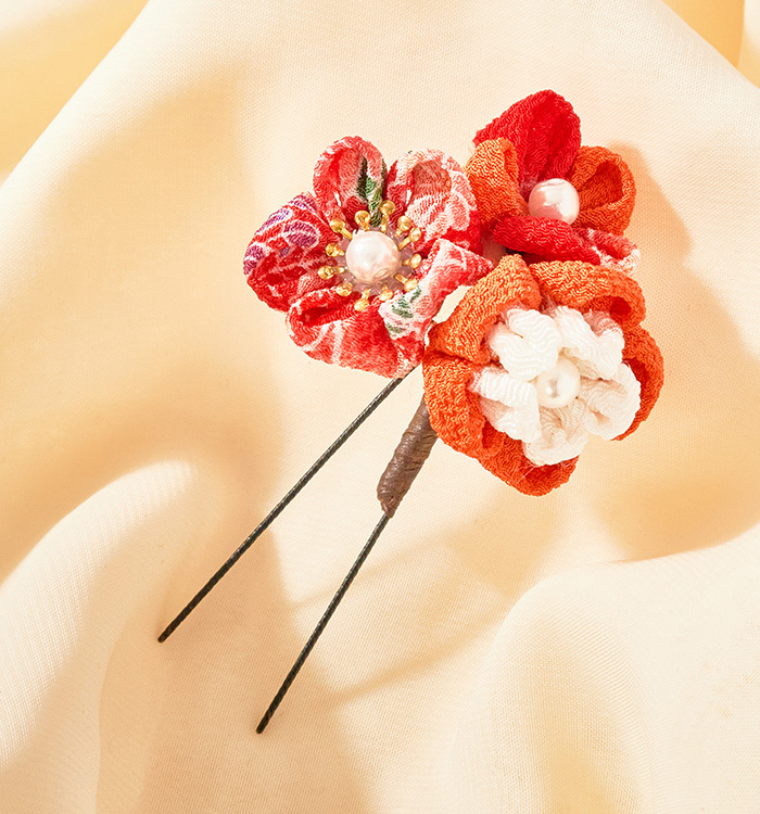 Cheerful つまみ細工かんざしミニ No.5ZN-0204-00の通販｜きもの365