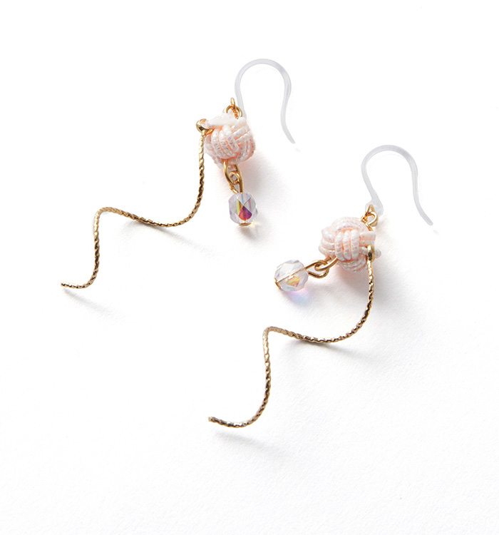 水引 〈あわじ玉〉樹脂ピアス ピンク No.5XJ-0082-00の通販｜きもの365