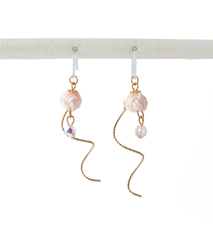 水引 〈あわじ玉〉樹脂ピアス ピンク No.5XJ-0082-00の通販｜きもの365