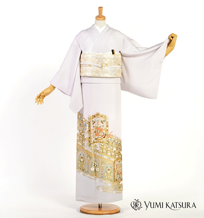 超美品　正絹　色留袖　着物　156裄65　小物　　袋帯　4点　ピンク　セット売 桂由美 色留袖 No.DA-0450-Sサイズのレンタル｜きもの365