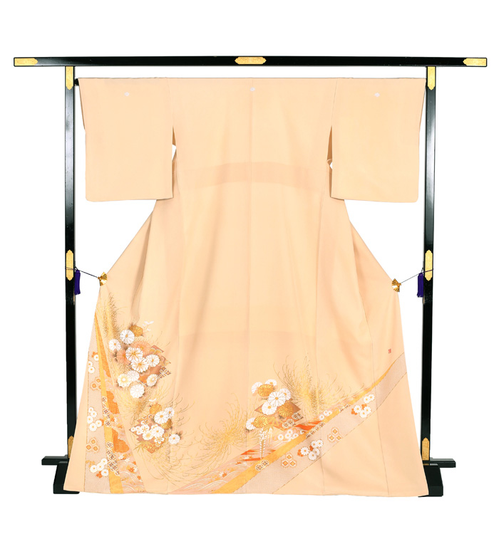色留袖 身長148-163cm 三つ紋 it-022 レンタル】色留袖 フルセット 正絹 適応身長148~163cm 三つ紋 it-022
