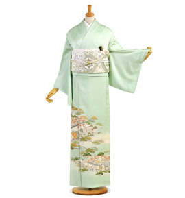 あいうえおです❣️ 【着物と帯 時流】ト25653◆正絹 色留袖◆美品 着物と帯 時流】ト25653◇正絹 色留袖◇美品 三つ紋