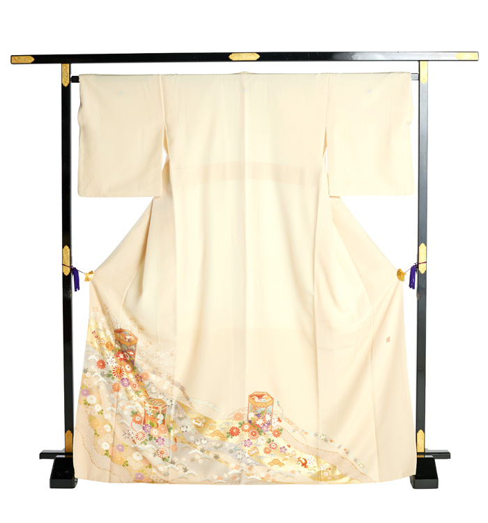 【聖Jin苑】作家もの・小紋・単衣（グラデーション➕竹） 聖Jin苑】作家もの・小紋・単衣（グラデーション➕竹）