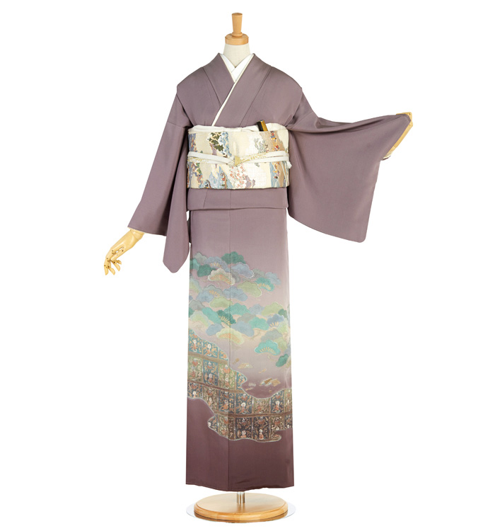 敦煌美術 刺繍 色留袖 No.DA-1163-Mサイズ