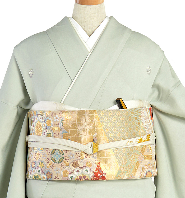 色留袖　帯　襦袢セット　一紋 関芳 五つ紋色留袖 No.DA-0885-Mサイズのレンタル｜きもの365