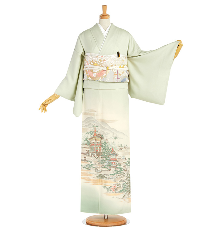 【帯・逸品】縫い取り 色留袖 No.DA-1259-ワイド-LOサイズ