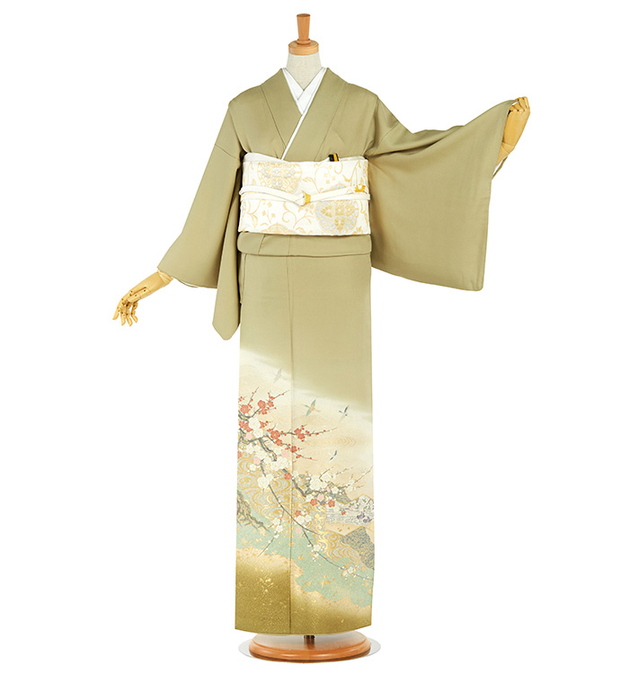 縫い取り 芸能人着用柄 色留袖 No.DA-1284-Mサイズのレンタル