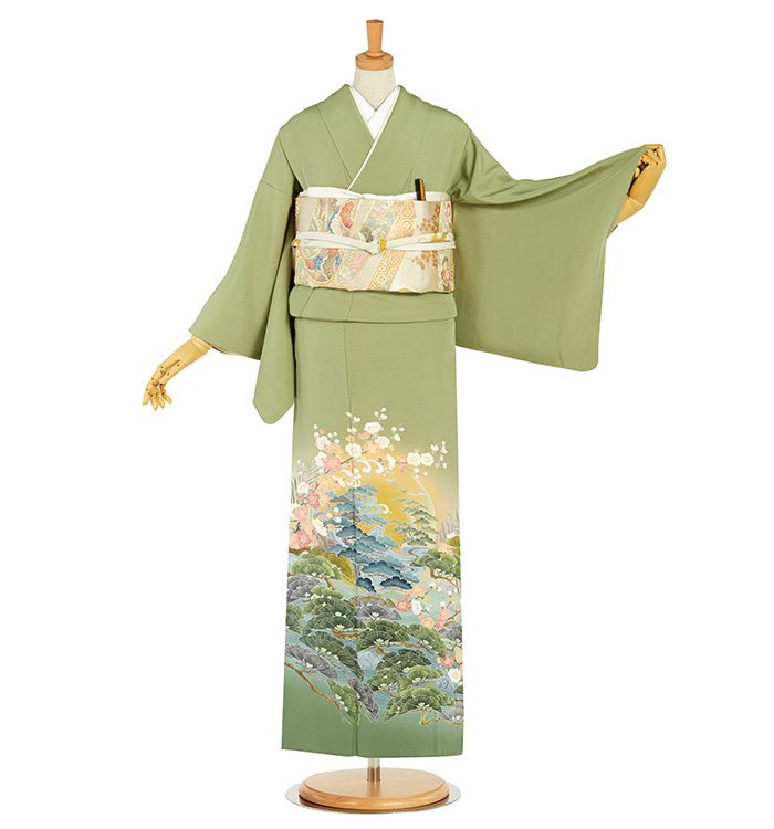 十日町友禅 色留袖 No.DA-1294-Sサイズのレンタル｜きもの365