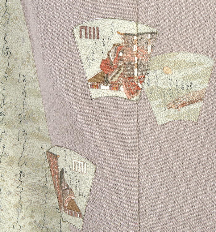 松尾光琳落款 着物 Sサイズ 刺繍比翼付“心揺さぶる牡丹や鴛鴦”色留袖O-79 松尾光琳落款 着物 Sサイズ 刺繍比翼付“心揺さぶる牡丹や鴛鴦”色留袖