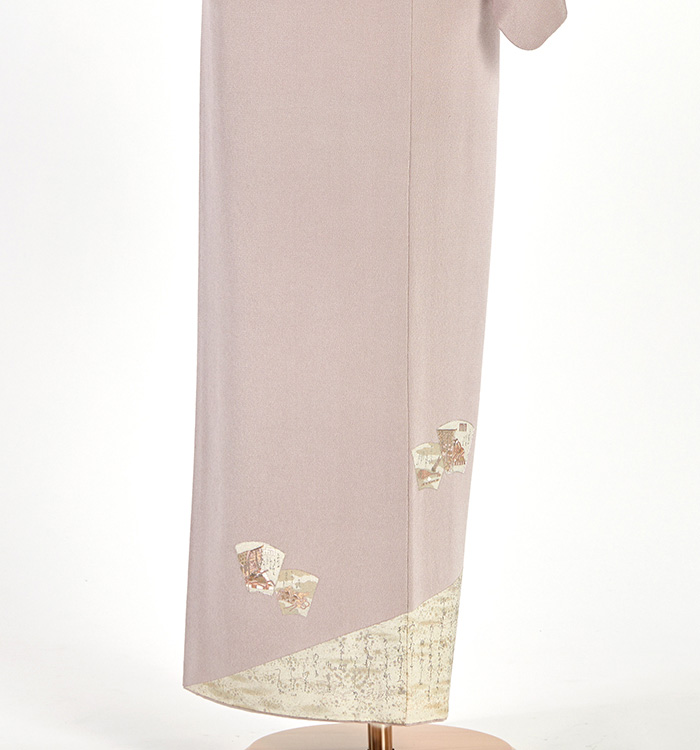 色留袖 身丈150cm 裄丈61.5cm S 袷 松尾光琳 百寿 落款あり 人物 文字紋 銀糸 銀彩 灰色 正絹 美品 秀品 一つ紋 中古 色留袖 身丈161.5cm 裄丈65.5cm M 袷 松尾光琳 落款 桜屏風図 鹿 金銀