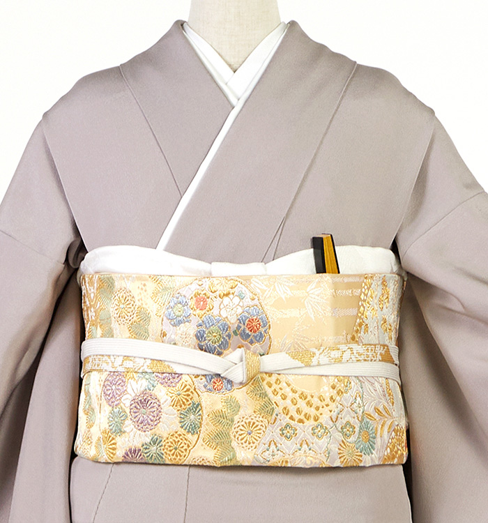 6484］色留袖 美品 泰常 反端付 駒刺繍 一つ紋 木瓜 正絹 着物 袷