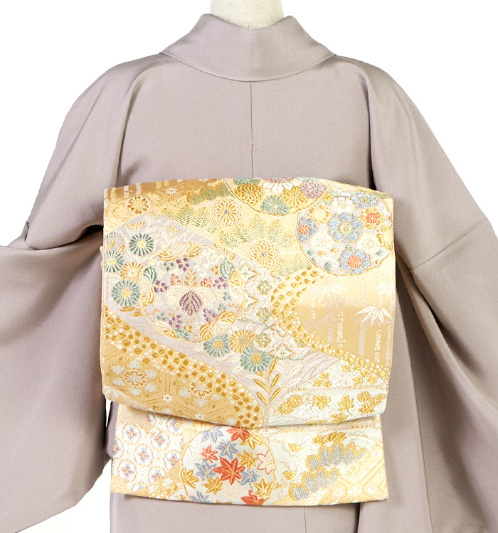 6484］色留袖 美品 泰常 反端付 駒刺繍 一つ紋 木瓜 正絹 着物 袷