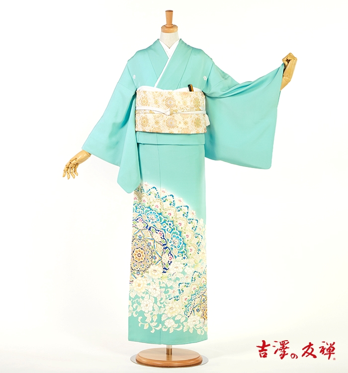 帯・逸品】吉澤友禅 五つ紋色留袖 No.DA-1479-Mサイズのレンタル