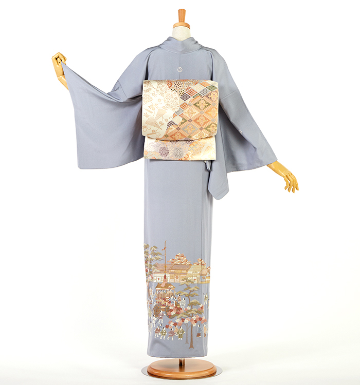 相良刺繍 色留袖 No.DA-1501-Mサイズのレンタル|きもの365 相良刺繍 色留袖 No.DA-1501-Mサイズのレンタル|きもの365