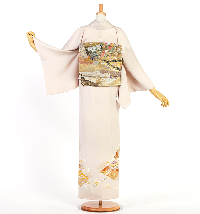 ［6460］色留袖 美品 飾花文様 金彩 一つ紋 蔦 正絹 着物 袷 一つ紋色留袖 No.DA-1533-Sサイズのレンタル｜きもの365
