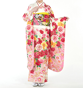 振袖　成人式　セット kimono cafe 振袖用髪飾り 7本セット 23W700 金茶 赤 青みどり