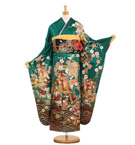 ≪美品≫正絹　振袖９点フルセット【680】【160cm~170cmの方用】 ≪美品≫正絹 振袖9点フルセット【607】【160cm~170cmの方