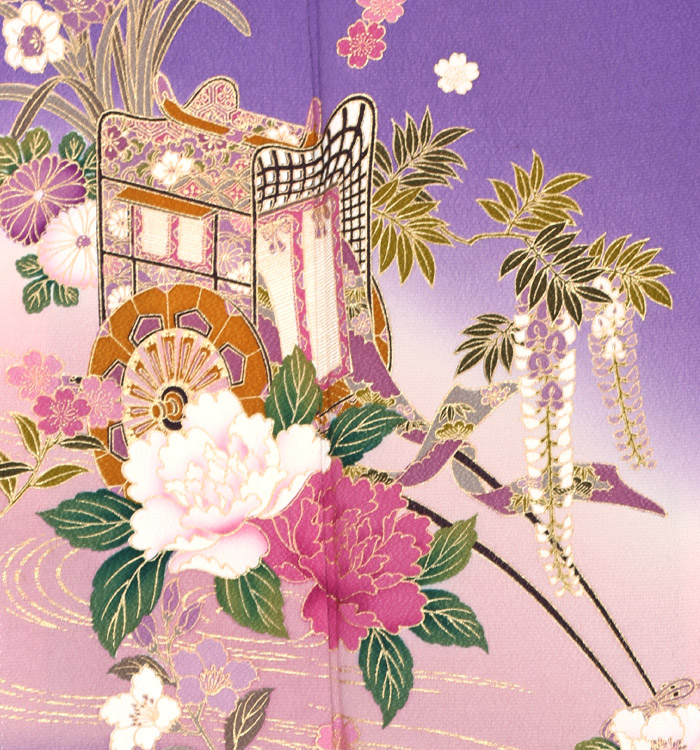 振り袖　と　長襦袢505 辻が花 振袖（専用襦袢付）No.EA-2033-Sサイズのレンタル