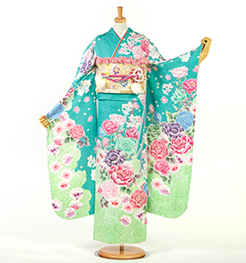 緑で人気の振袖(成人式) 通販｜格安の着物販売・購入サイト【きもの